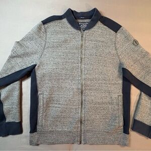 Abercrombie & Fitch Two-Tone Grey Zip-Up Sweater